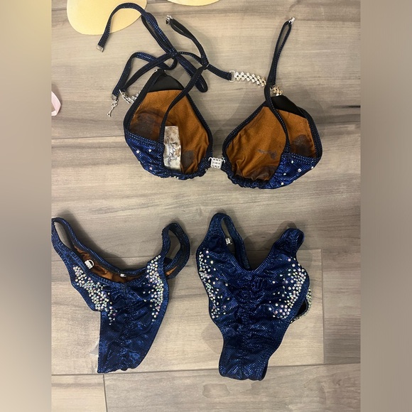 Angel Competitions Figure Bikini hologram dark blue. Two bottoms, one top. Used - Picture 3 of 3